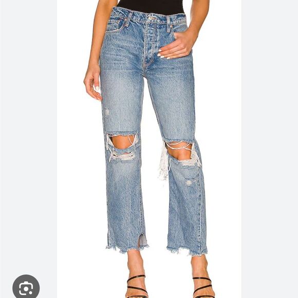 Free People Denim - We The Free Tapered Baggy High Rise Boyfriend Jeans Womens Size 25